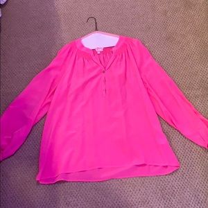 Lilly Pulitzer hot pink long sleeve top